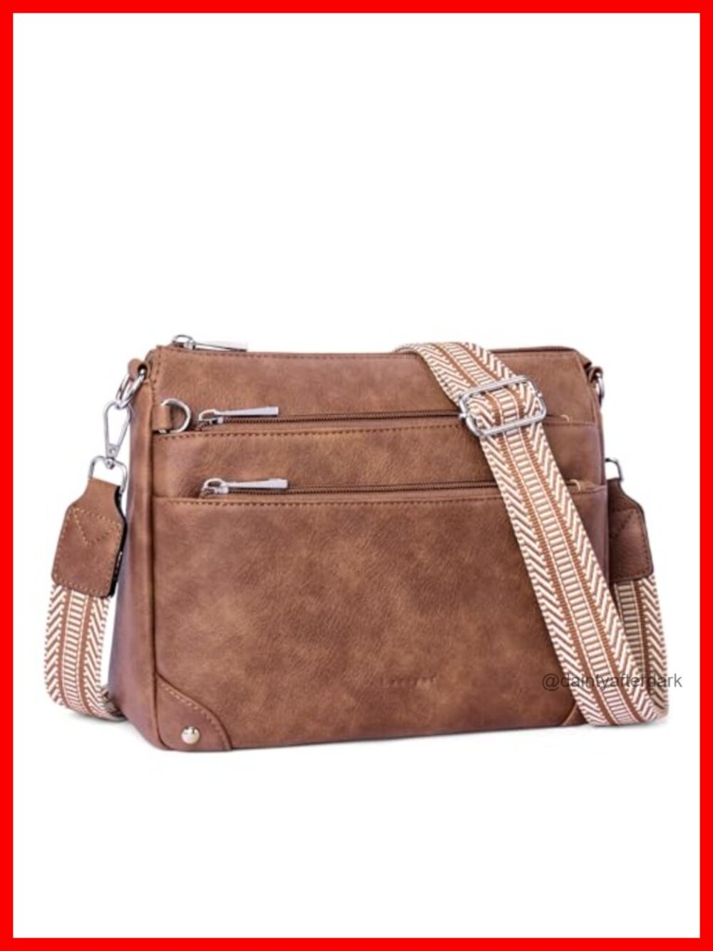 Women PU Leather RFID Crossbody Bag Adjustable Strap Travel Handbag